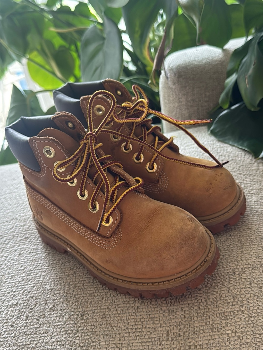 Timberland Kids Brown Leather Lace-Up Boots